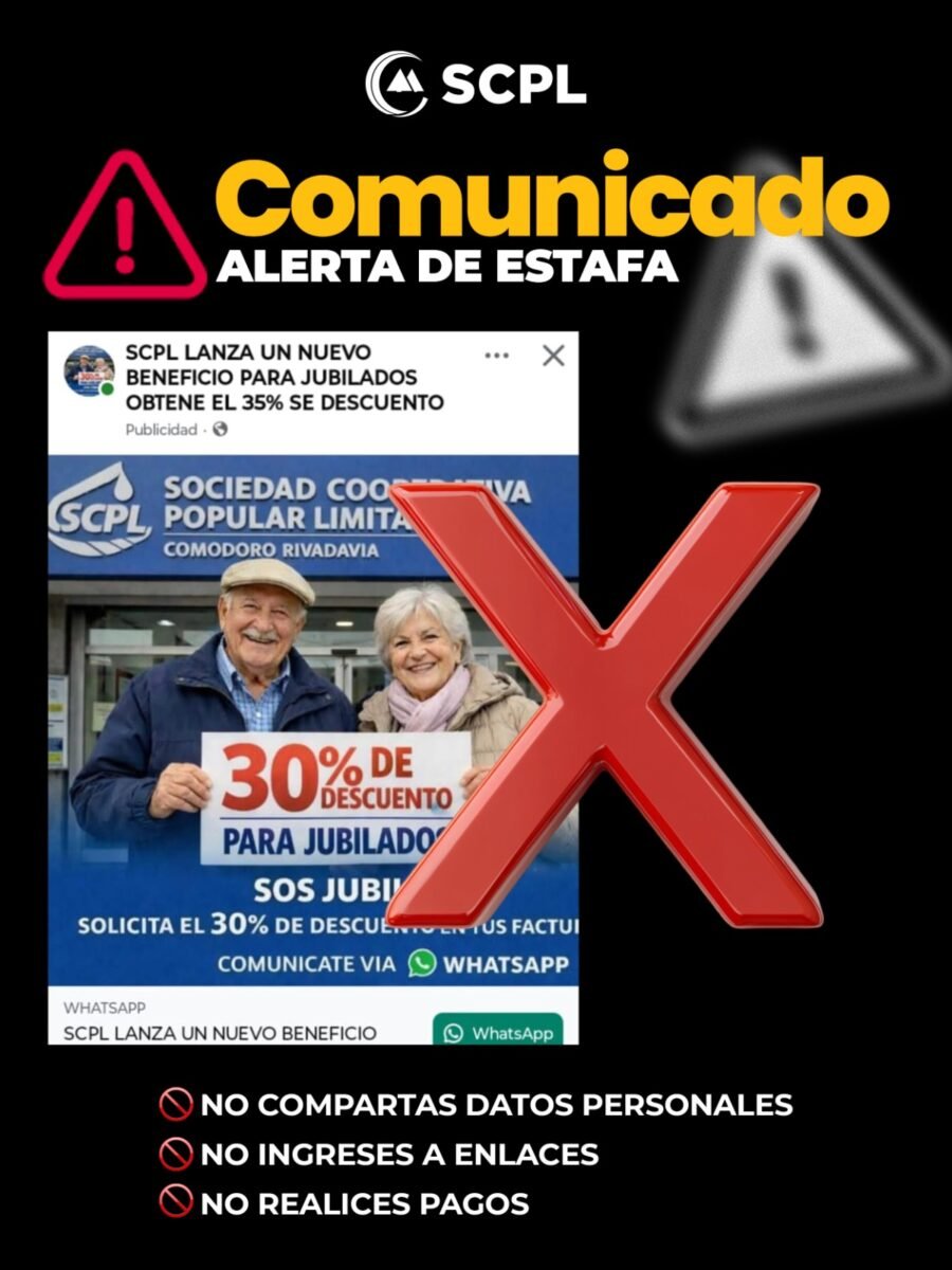 La SCPL advierte por una publicación falsa en redes que promete beneficios para jubilados